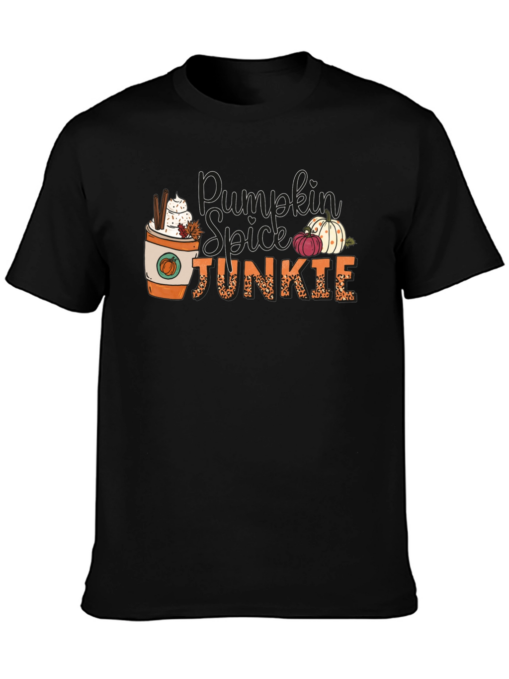 Pumpkin Spice Junkie Black Tee