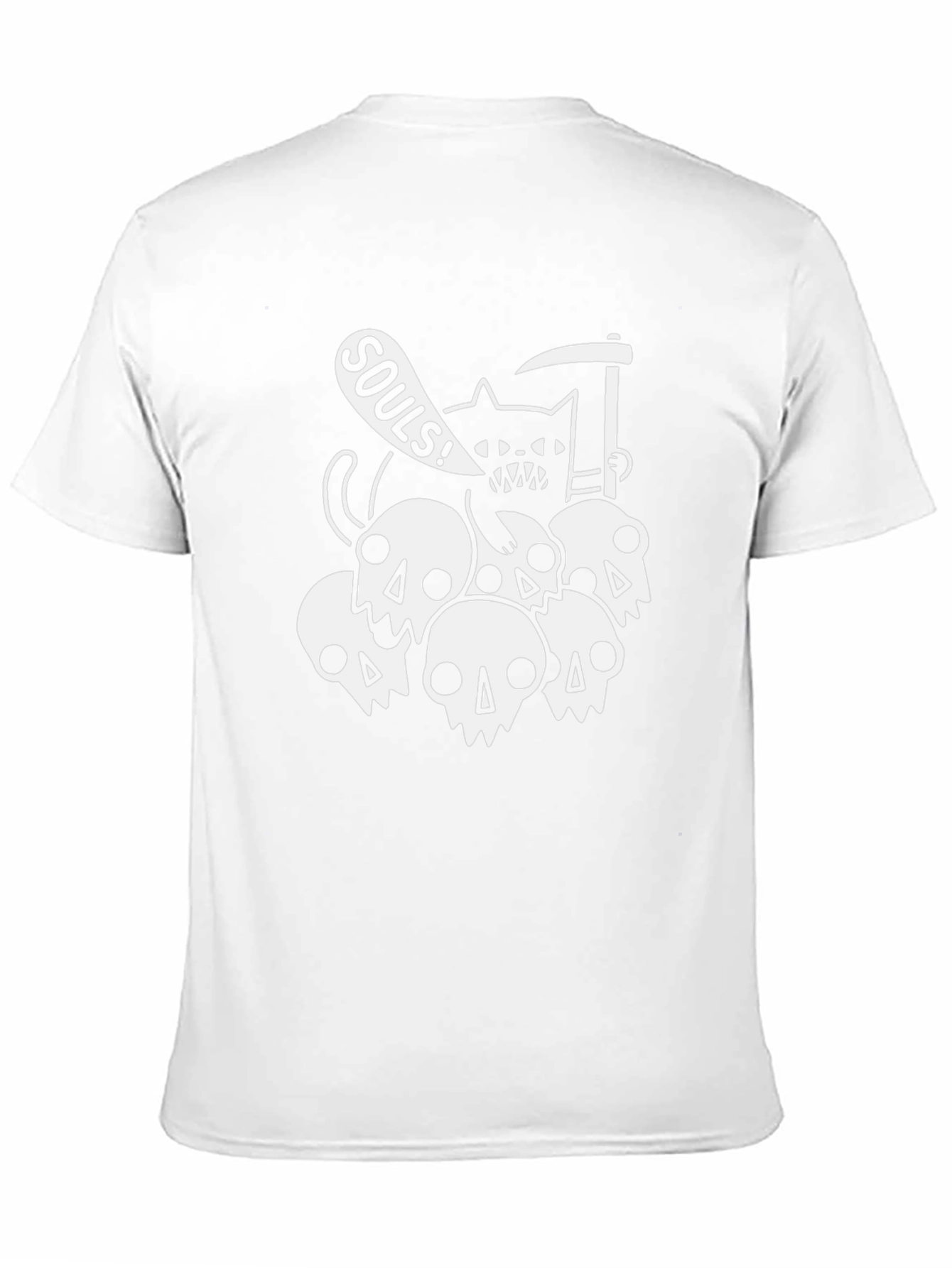 Souls Cat Graphic T-Shirt - Black Cotton Tee