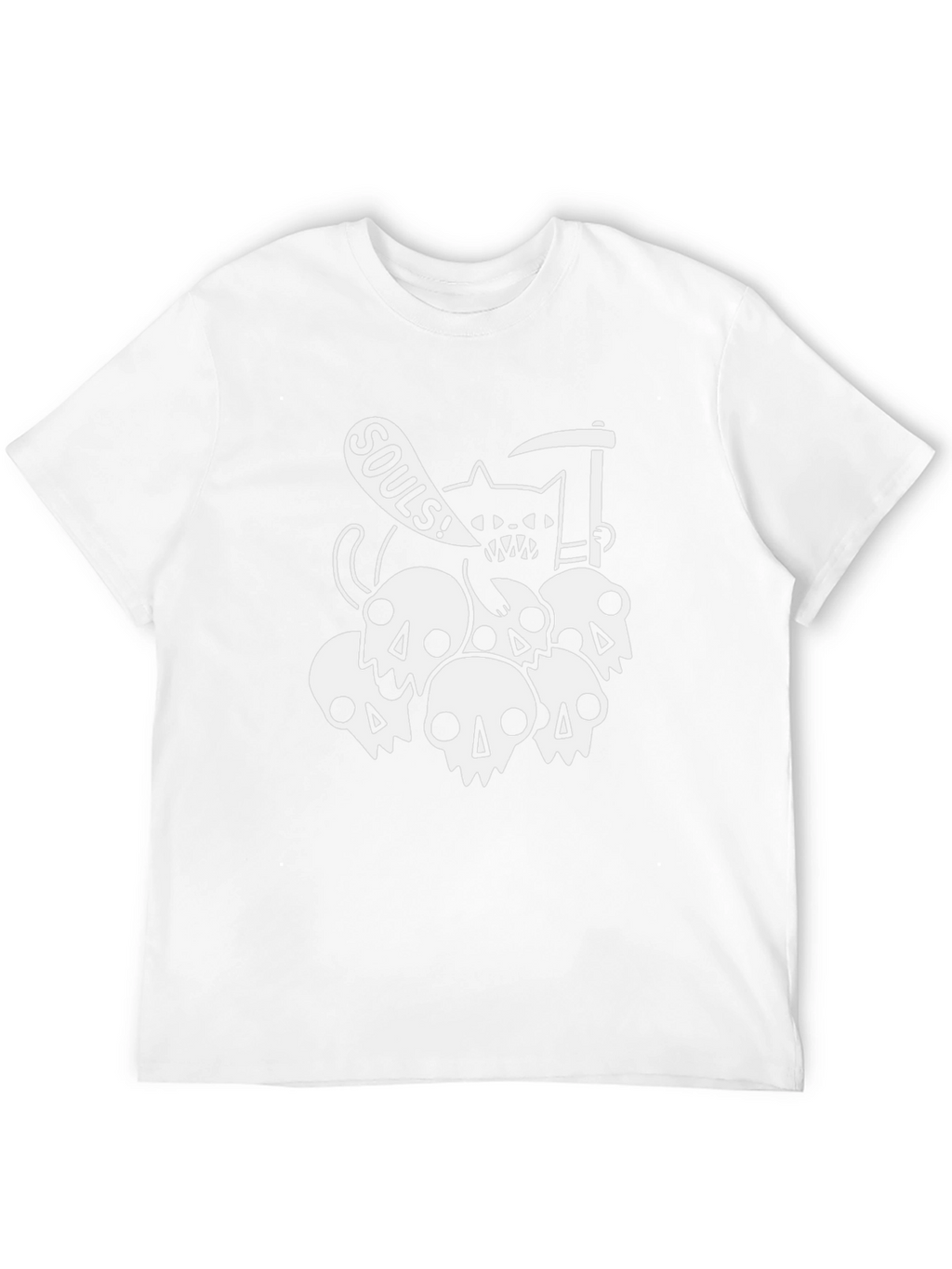 Souls Cat Graphic T-Shirt - Black Cotton Tee