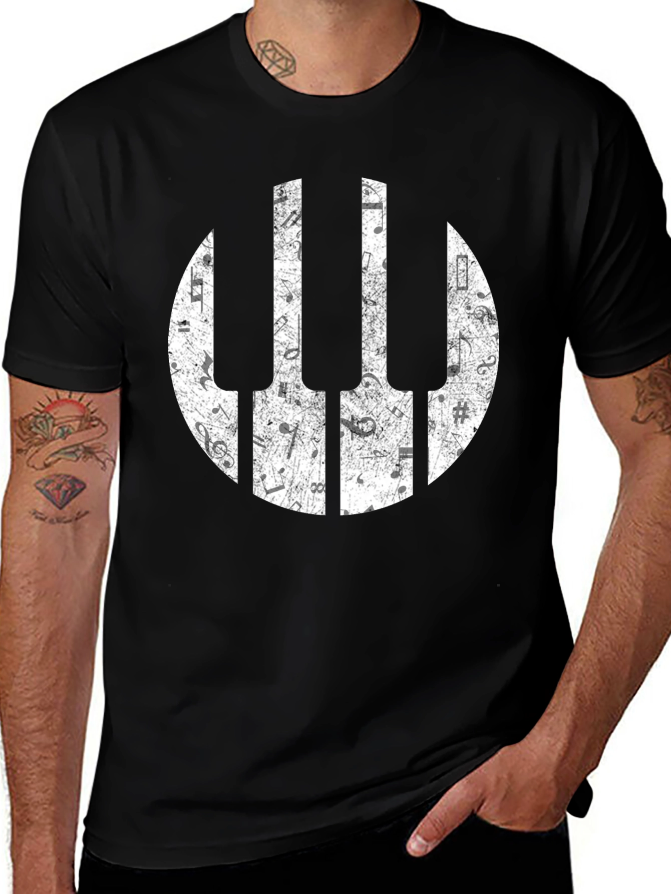 Musical Piano Keys Graphic T-Shirt