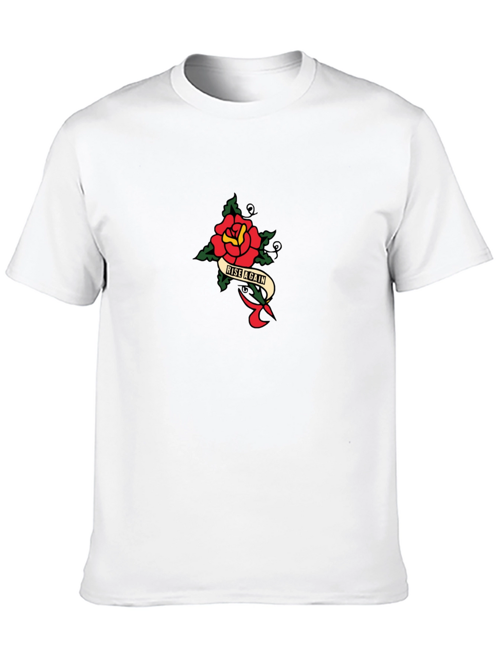 Rise Again Graphic Tee - Black Cotton T-Shirt