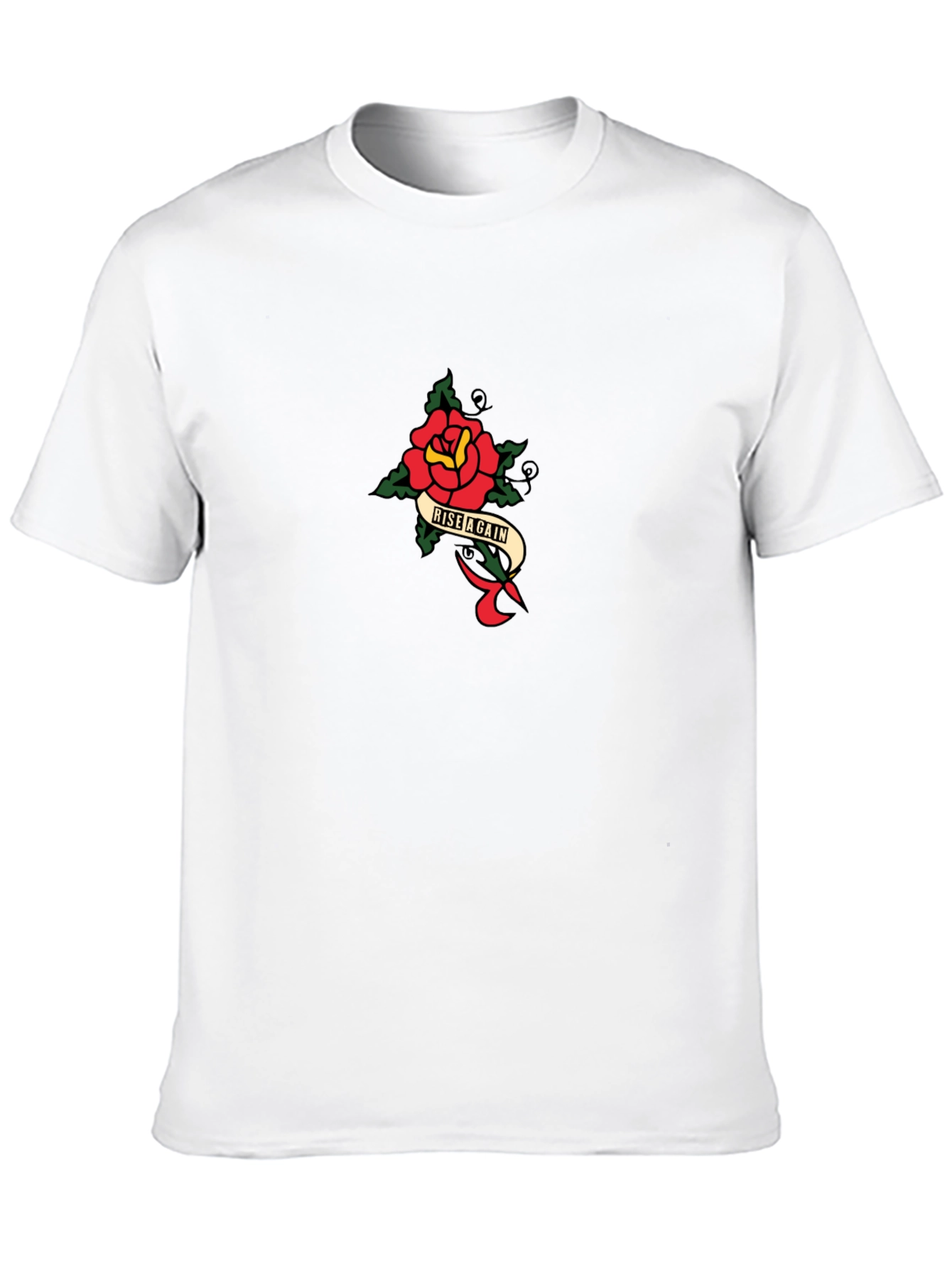 Rise Again Graphic Tee - Black Cotton T-Shirt
