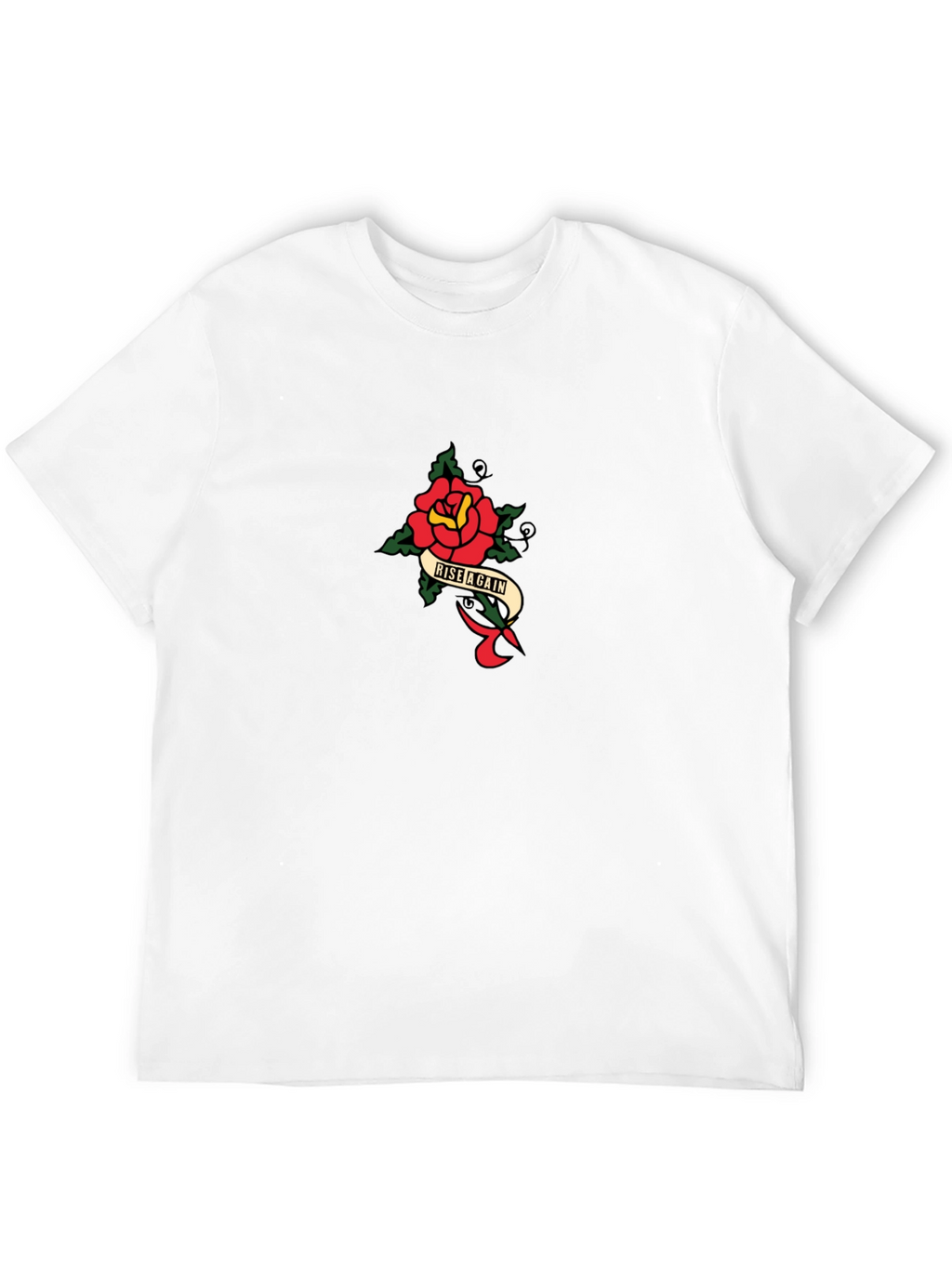 Rise Again Graphic Tee - Black Cotton T-Shirt