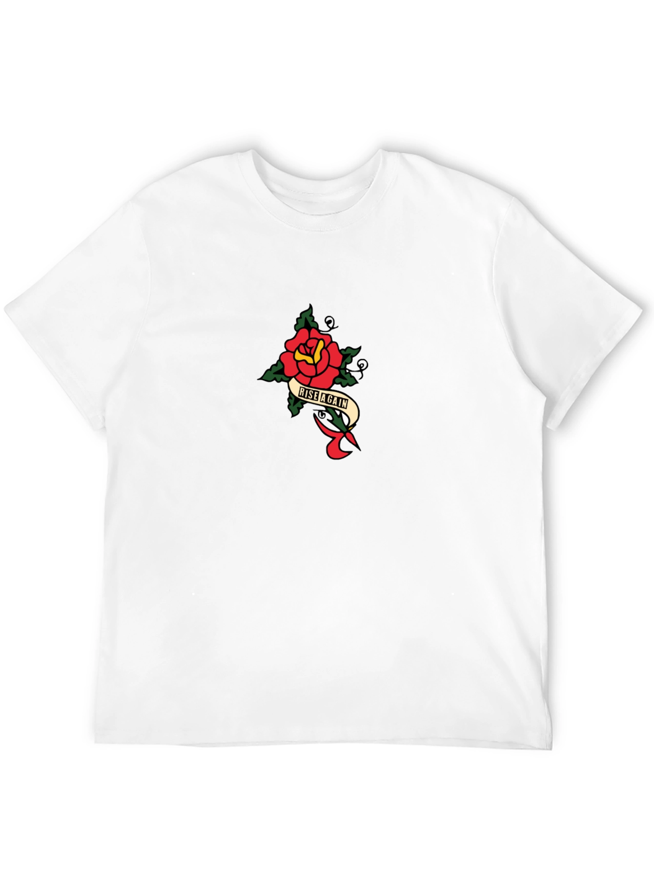 Rise Again Graphic Tee - Black Cotton T-Shirt
