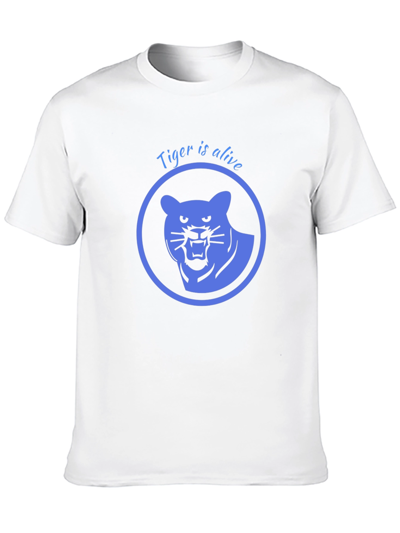 Tiger is Alive Graphic Tee - Black Cotton T-Shirt