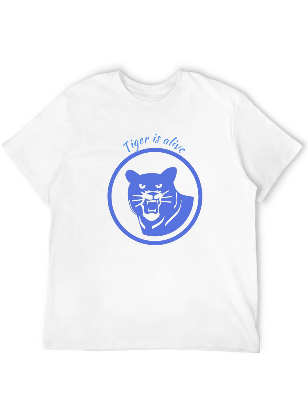 Tiger is Alive Graphic Tee - Black Cotton T-Shirt