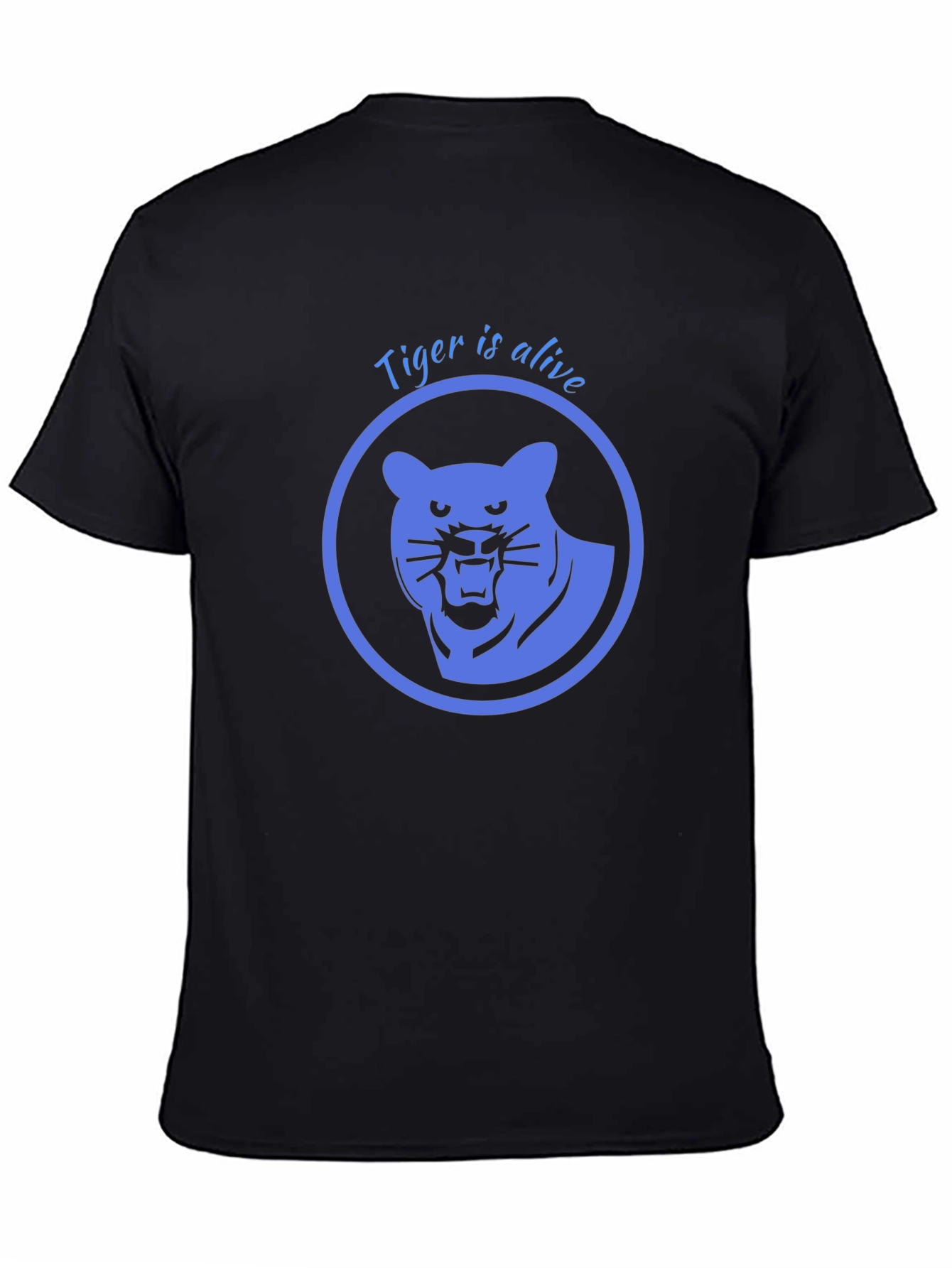 Tiger is Alive Graphic Tee - Black Cotton T-Shirt