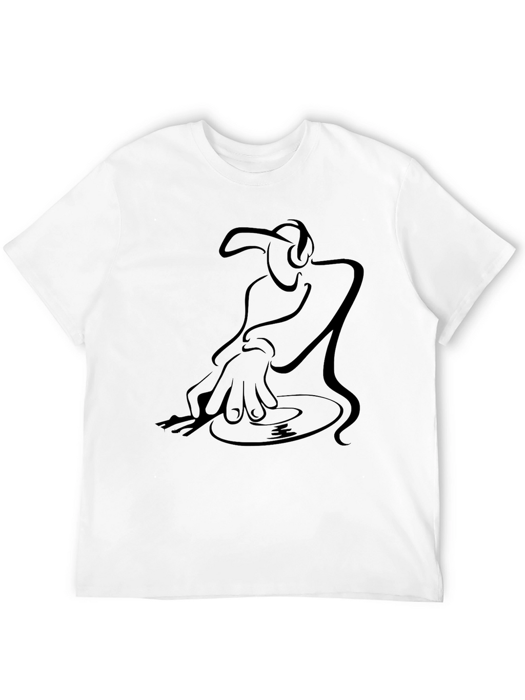 DJ Graphic Black T-Shirt - Turntable Design