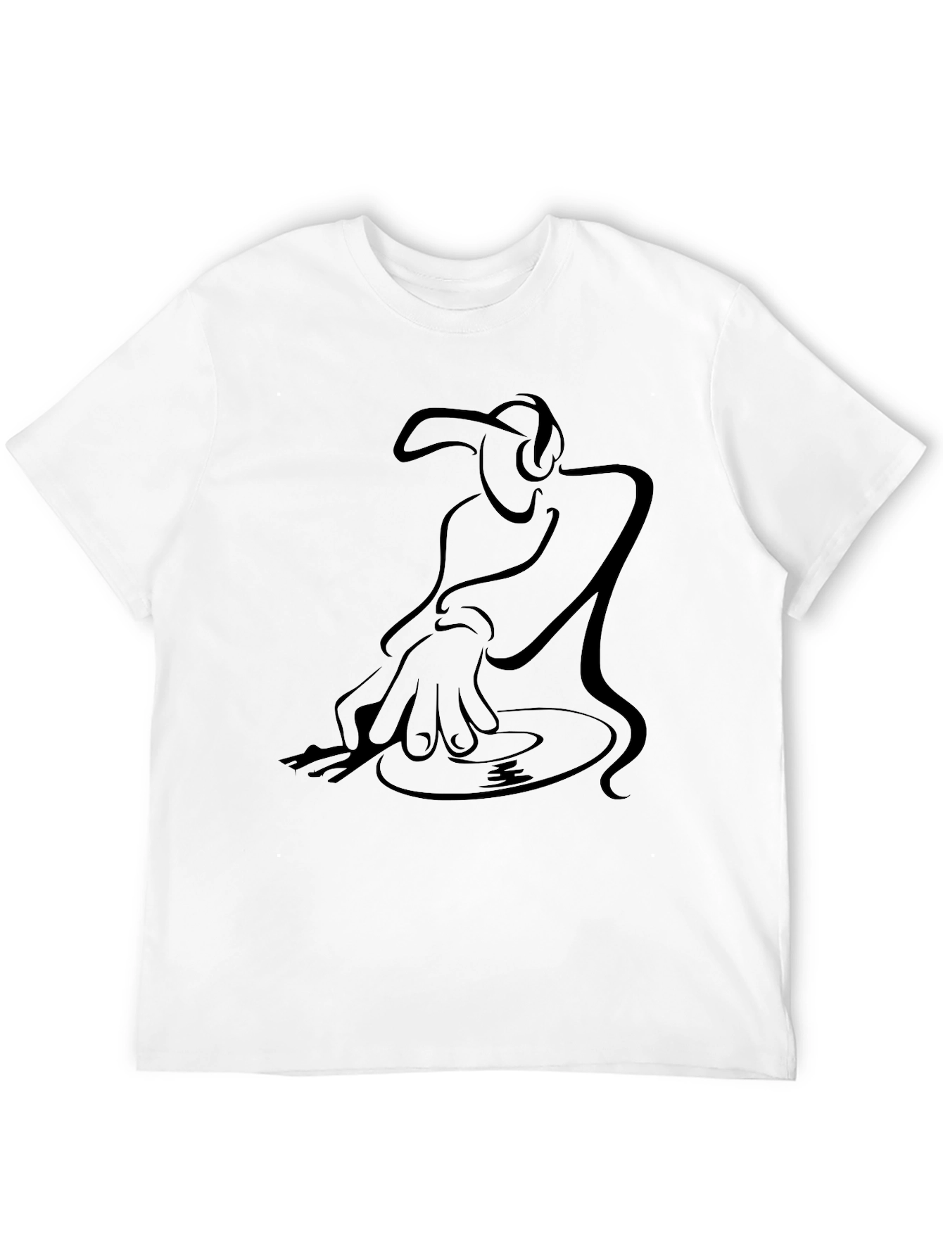 DJ Graphic Black T-Shirt - Turntable Design