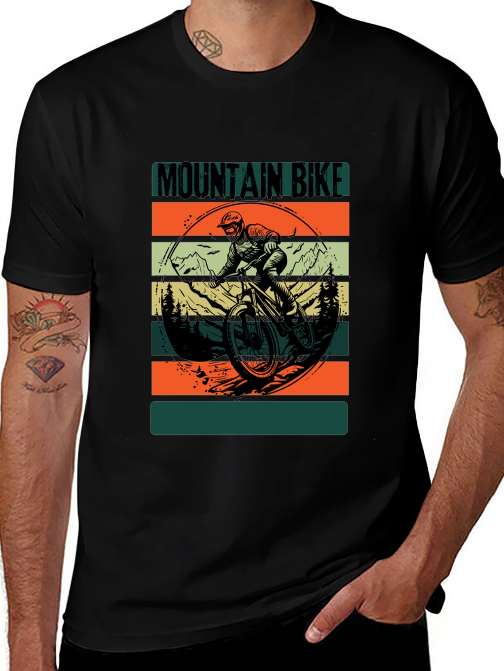 Mountain Bike Graphic Tee - Black