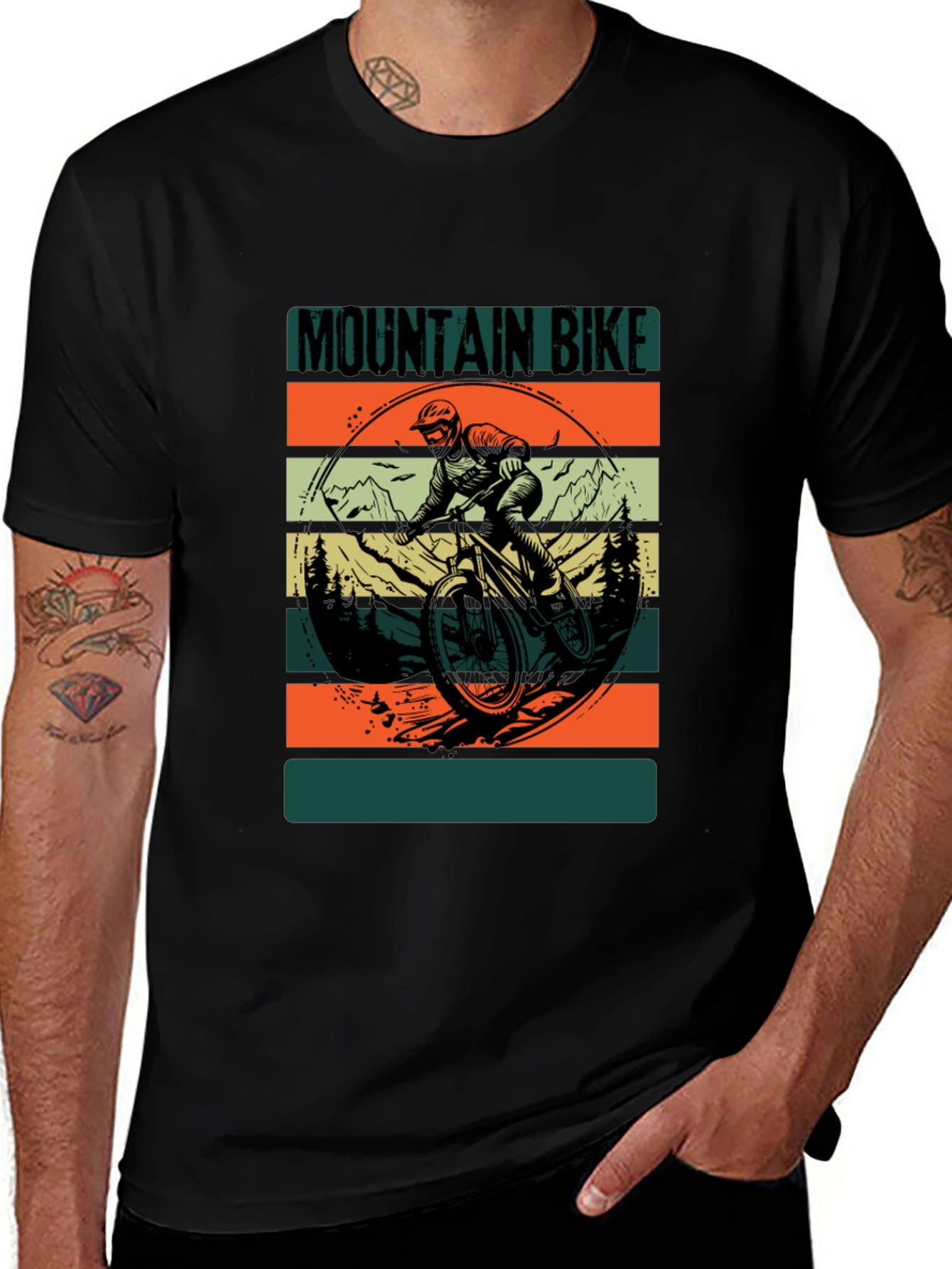 Mountain Bike Graphic Tee - Black
