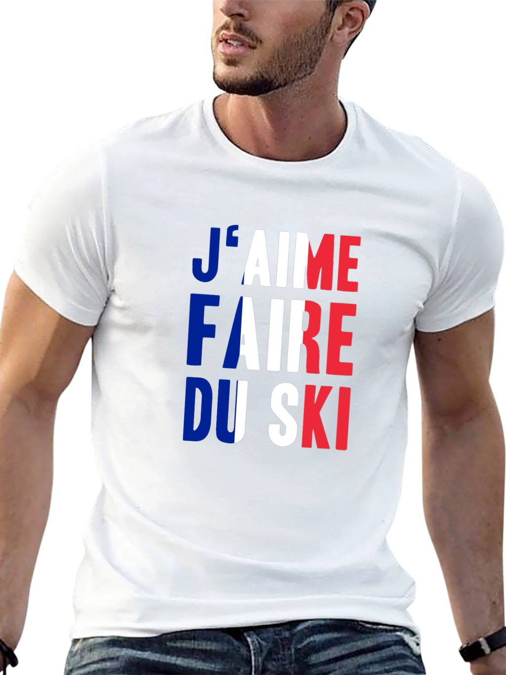 French Skiing Fan T-Shirt - Jaime Faire Du Ski