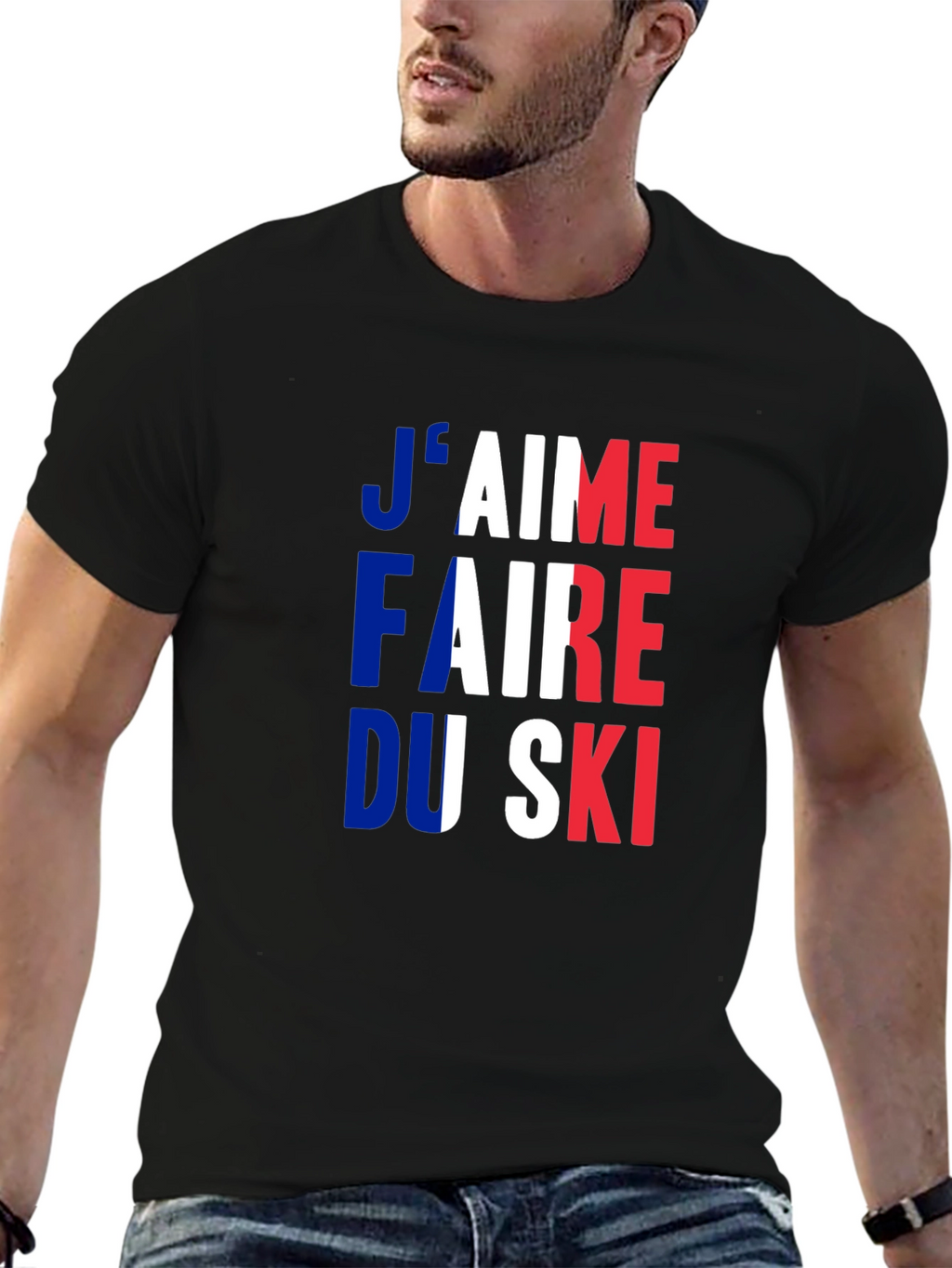French Skiing Fan T-Shirt - Jaime Faire Du Ski