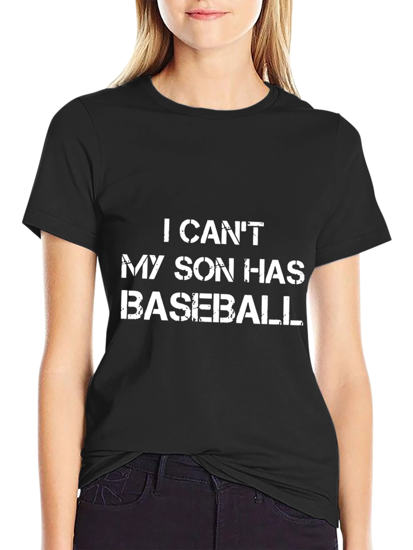 Dads Baseball T-Shirt: I Cant My Son Has Baseball