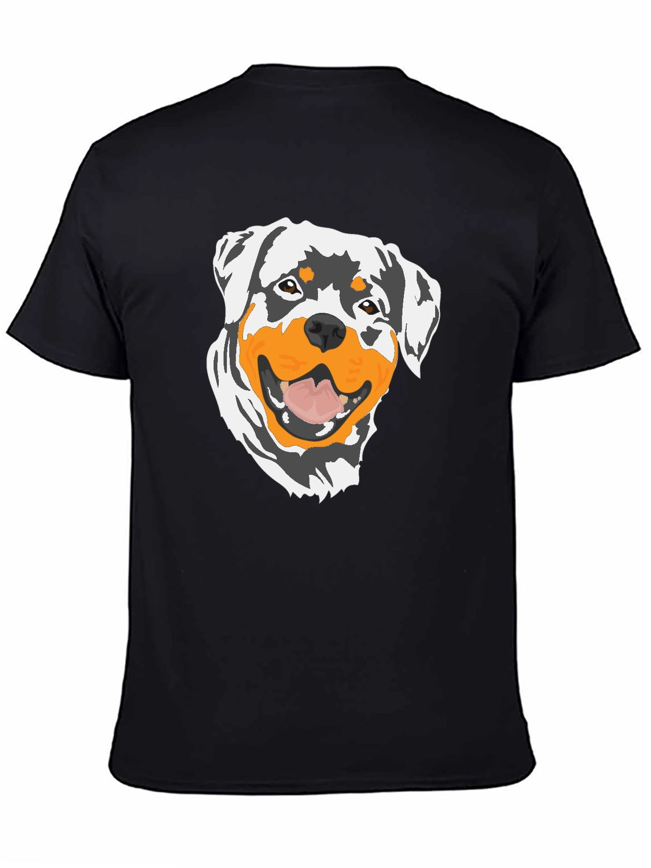 Rottweiler Graphic T-Shirt - Black Cotton Tee