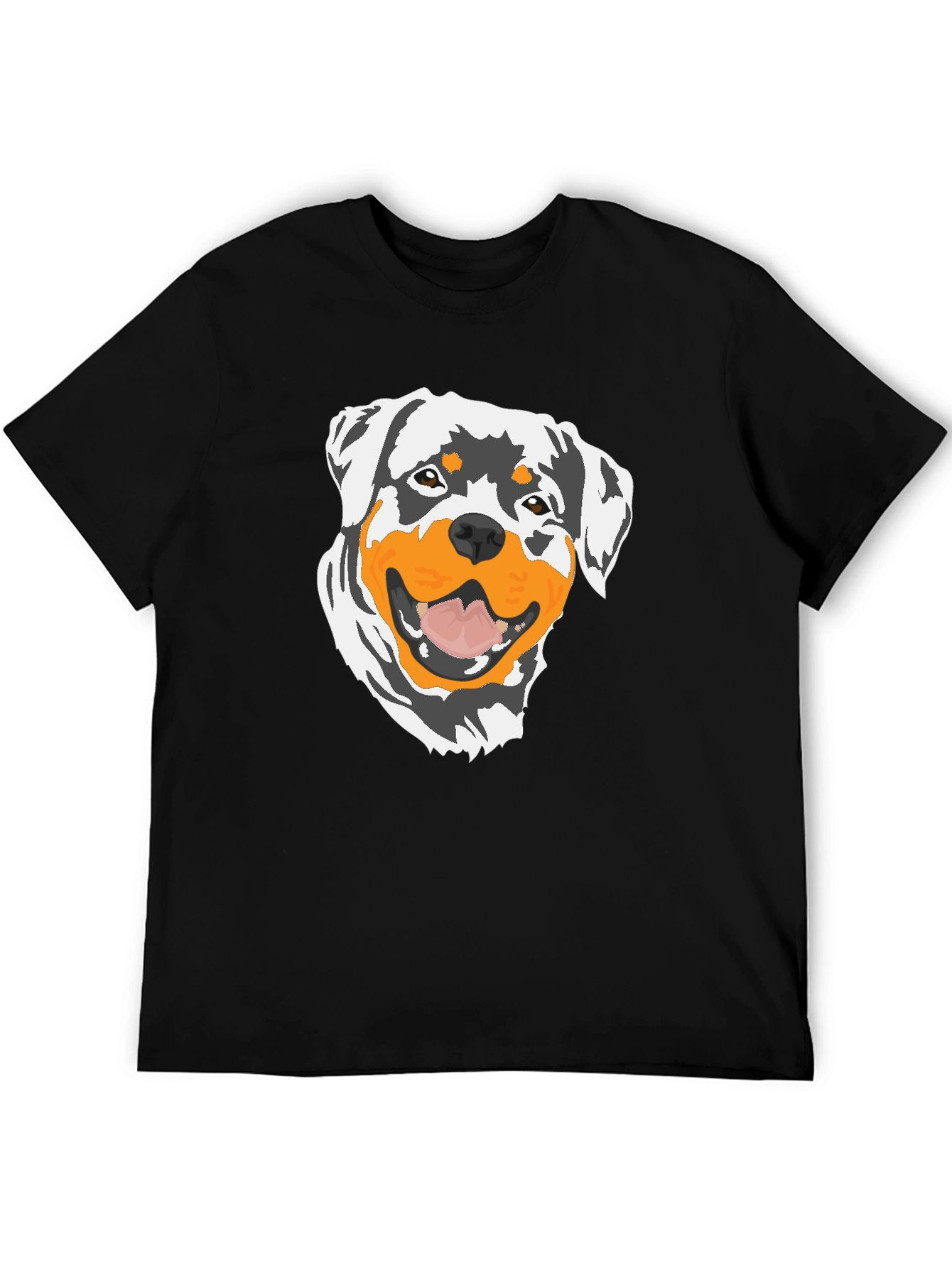 Rottweiler Graphic T-Shirt - Black Cotton Tee