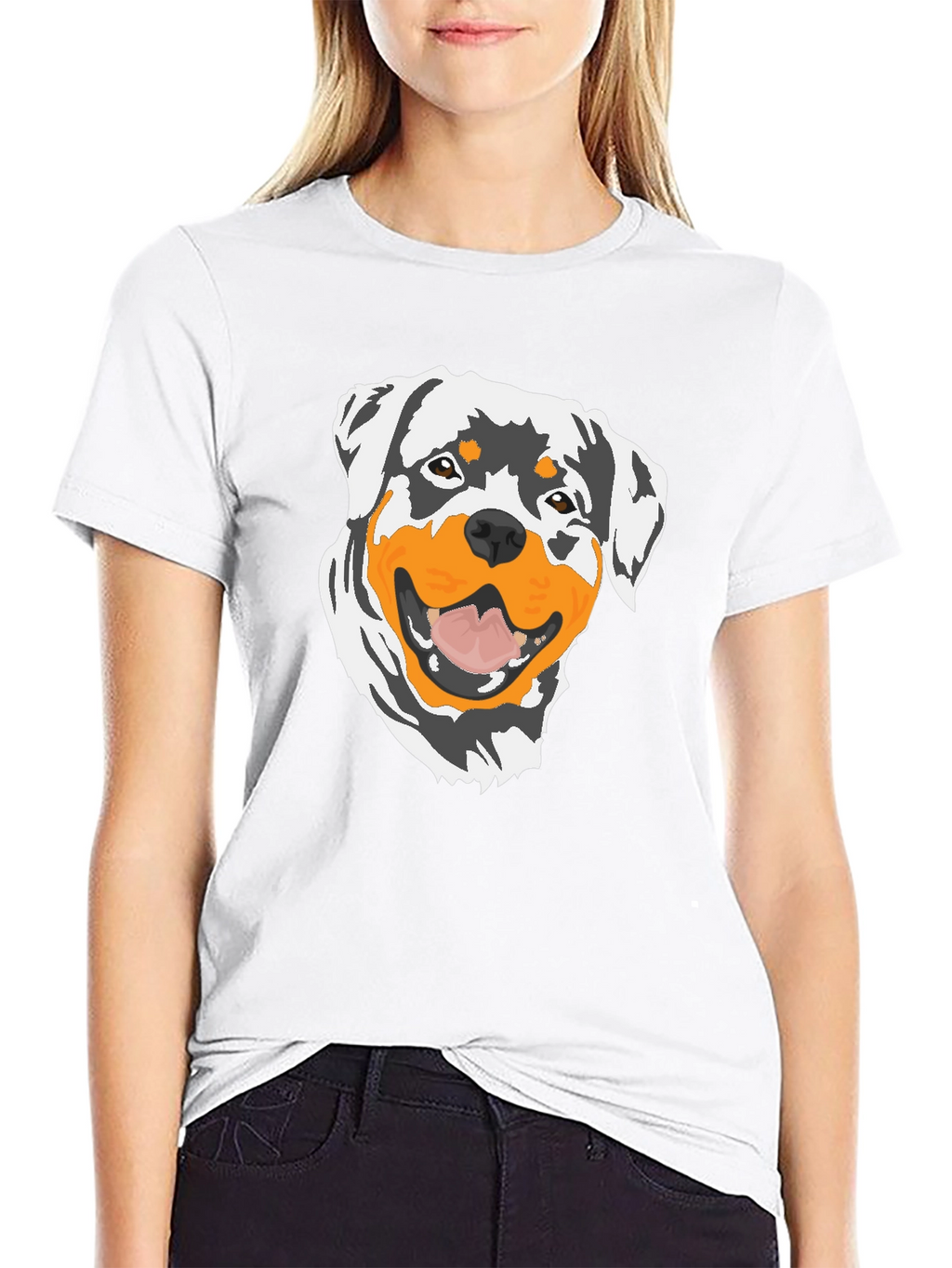 Rottweiler Graphic T-Shirt - Black Cotton Tee