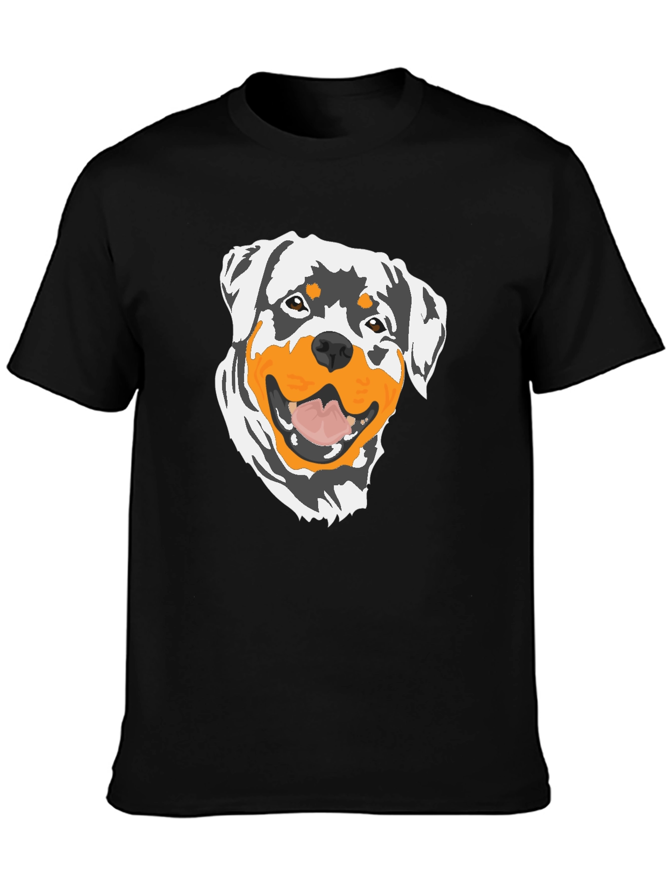 Rottweiler Graphic T-Shirt - Black Cotton Tee