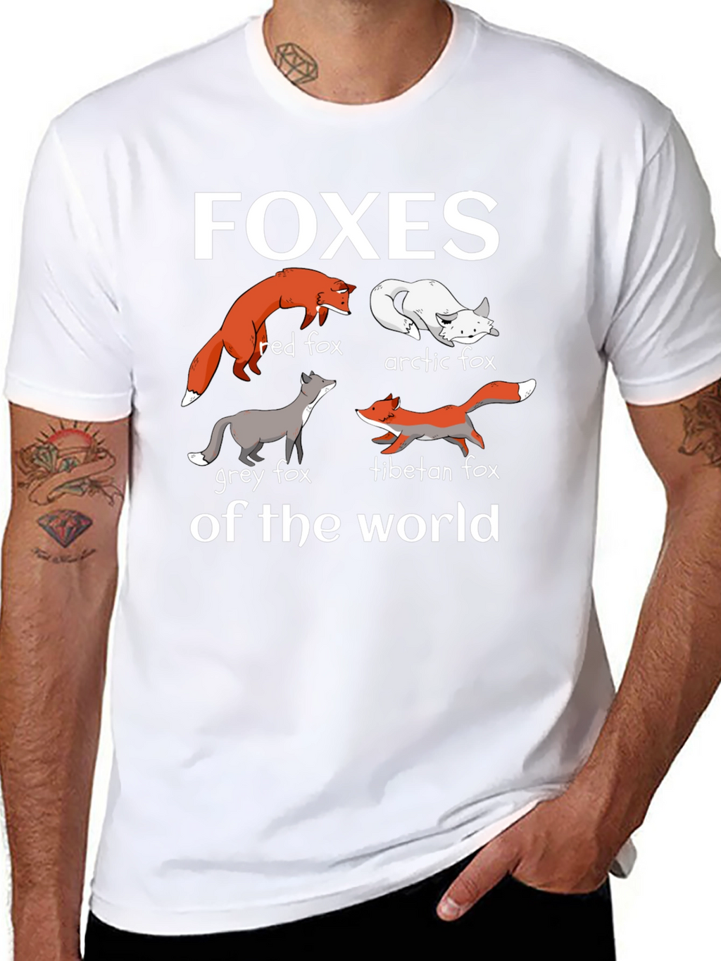 Foxes of the World Graphic T-Shirt