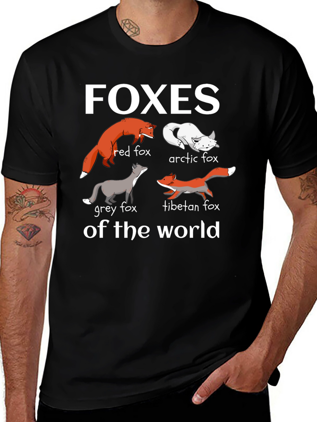Foxes of the World Graphic T-Shirt