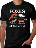 Foxes of the World Graphic T-Shirt