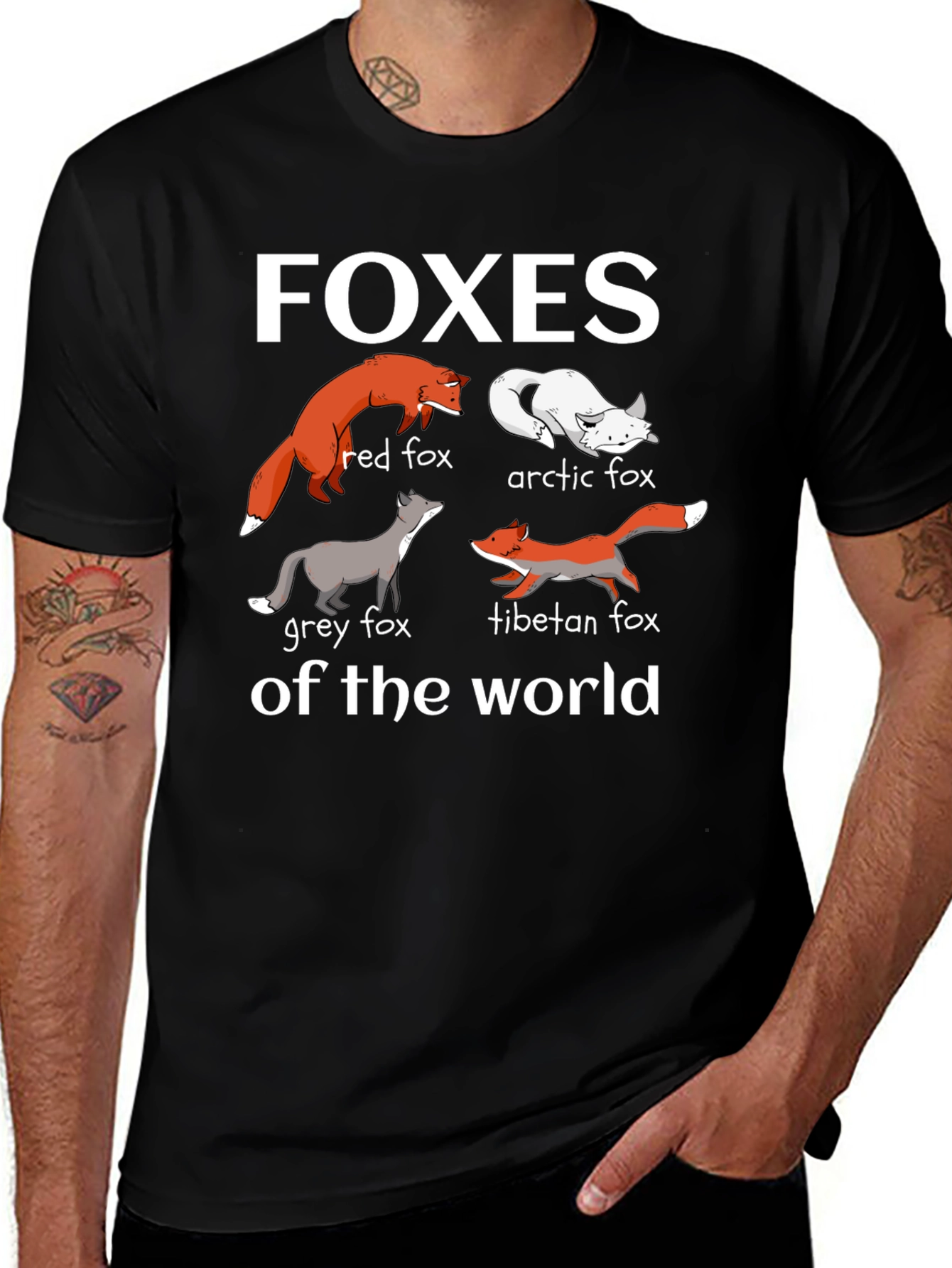 Foxes of the World Graphic T-Shirt