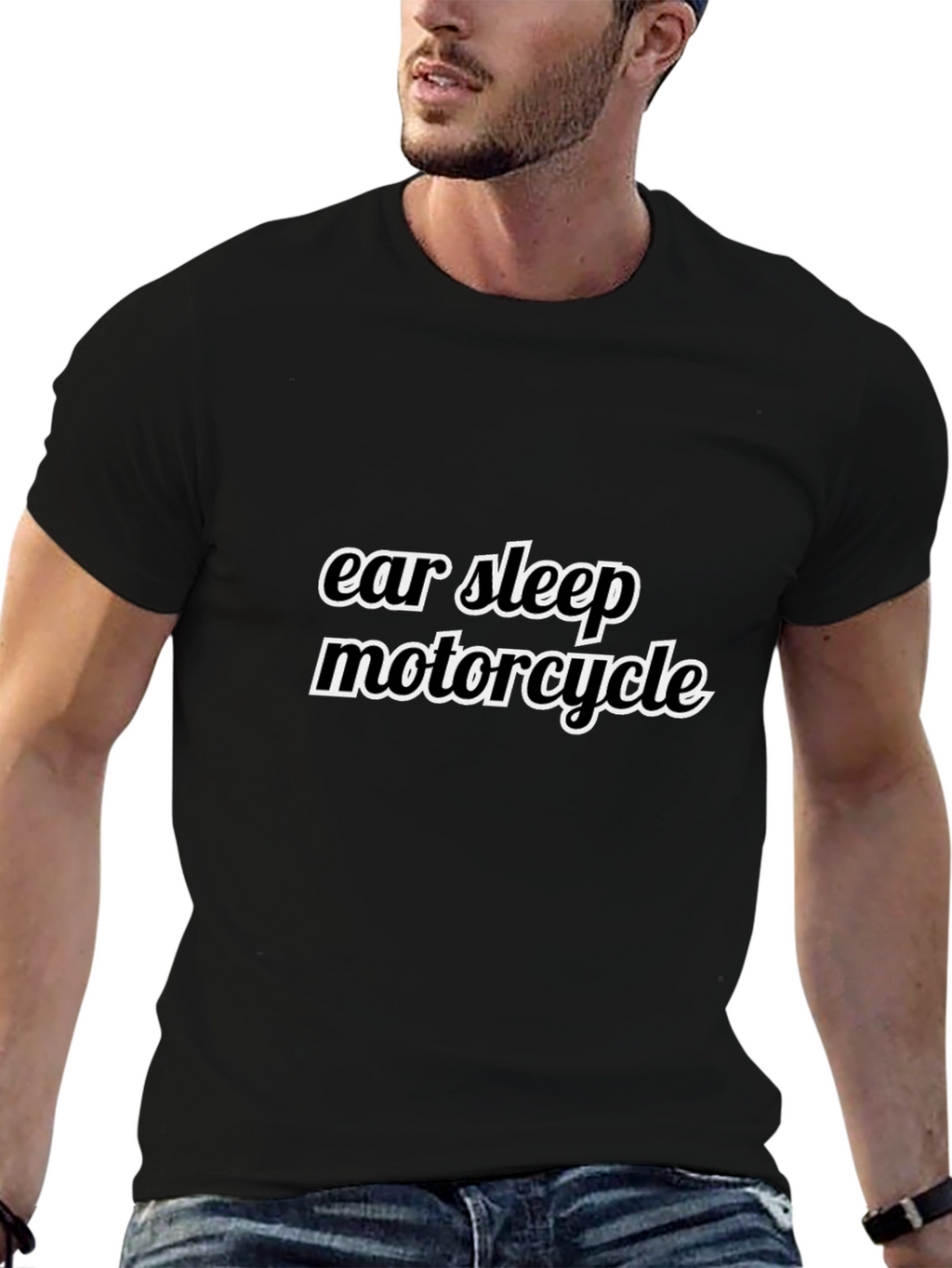 Eat Sleep Motorcycle T-Shirt - Black