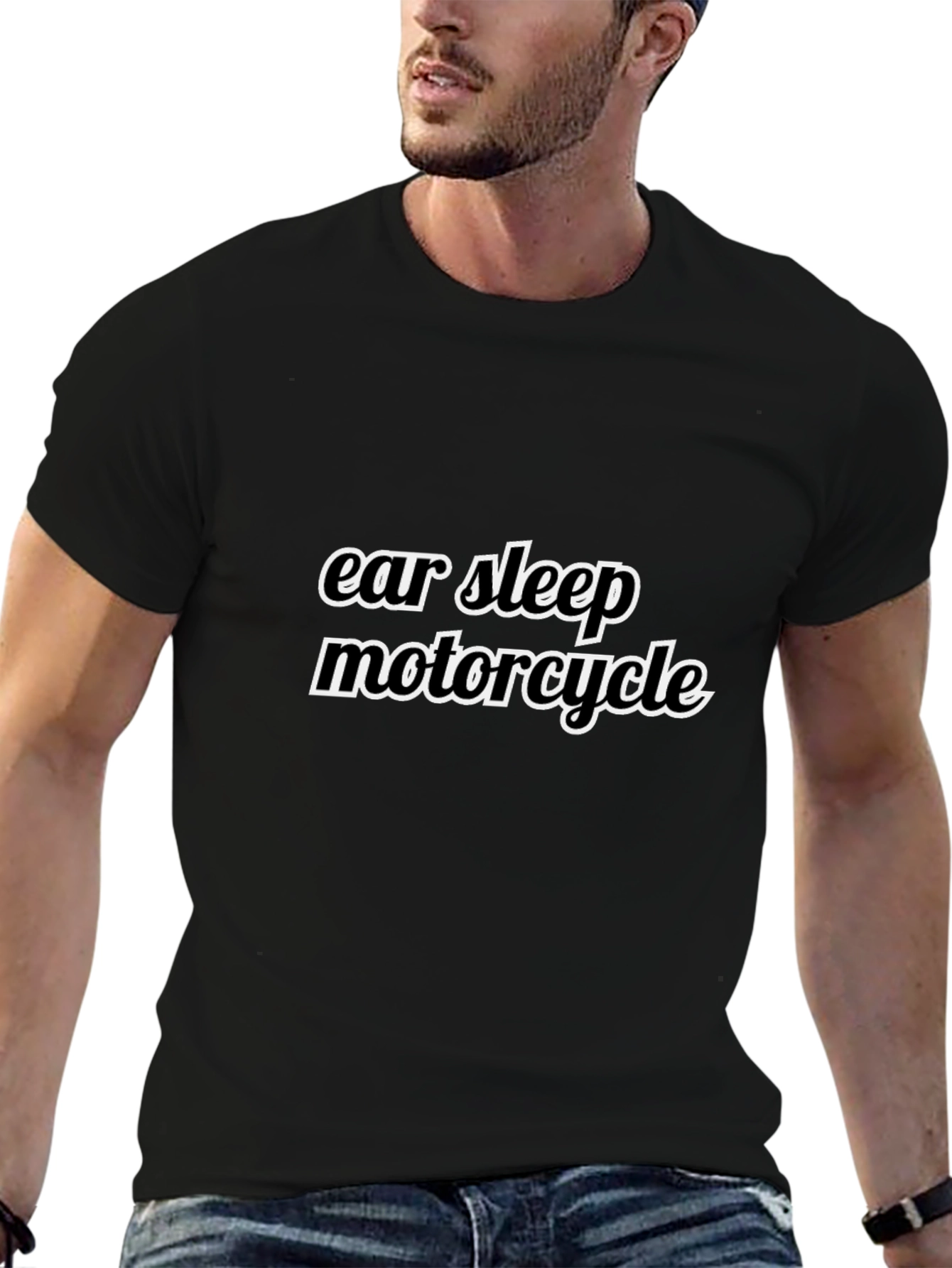 Eat Sleep Motorcycle T-Shirt - Black