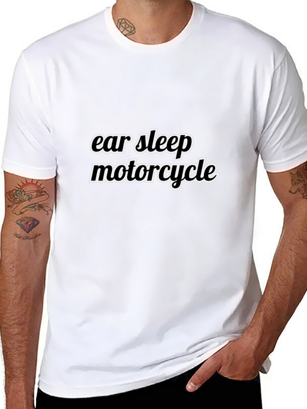 Eat Sleep Motorcycle T-Shirt - Black