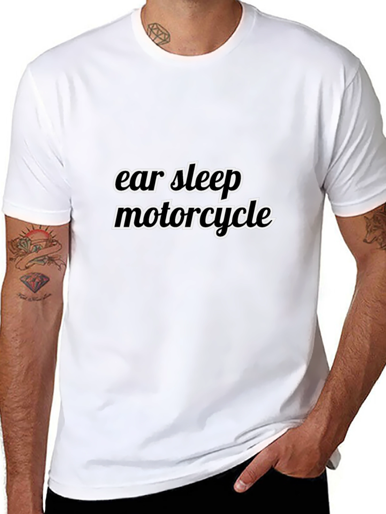 Eat Sleep Motorcycle T-Shirt - Black