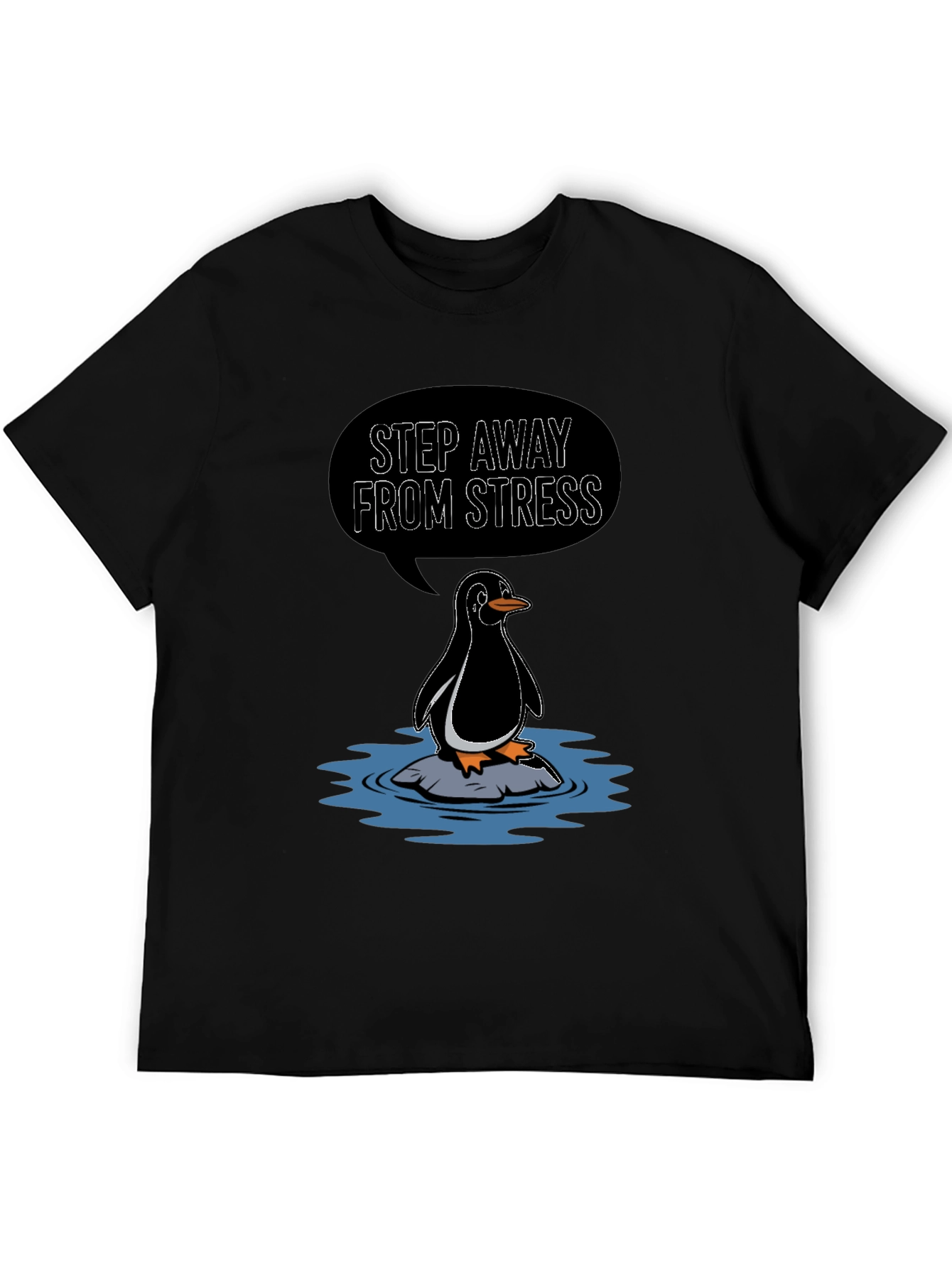 Step Away From Stress Penguin Graphic Tee