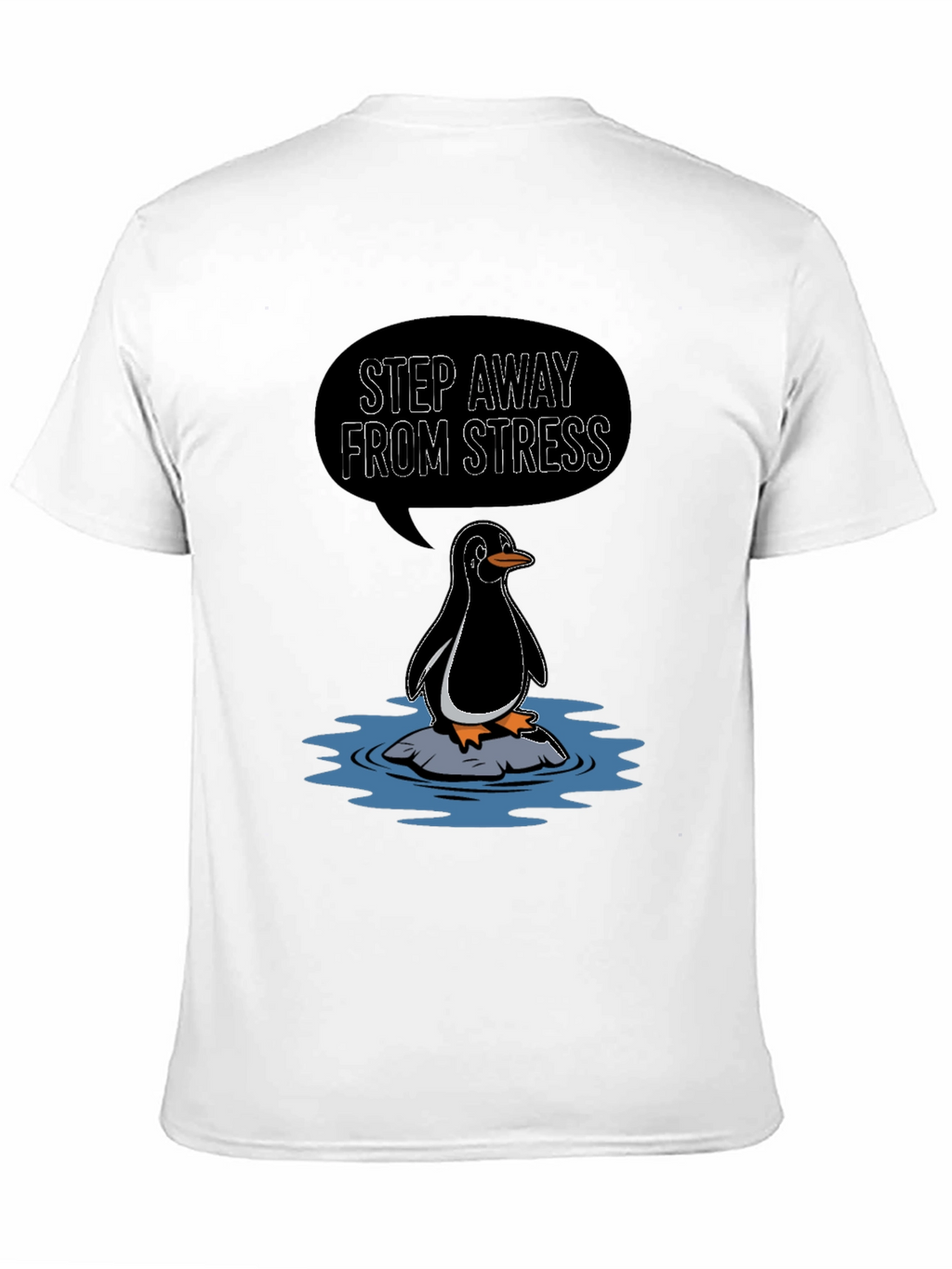 Step Away From Stress Penguin Graphic Tee