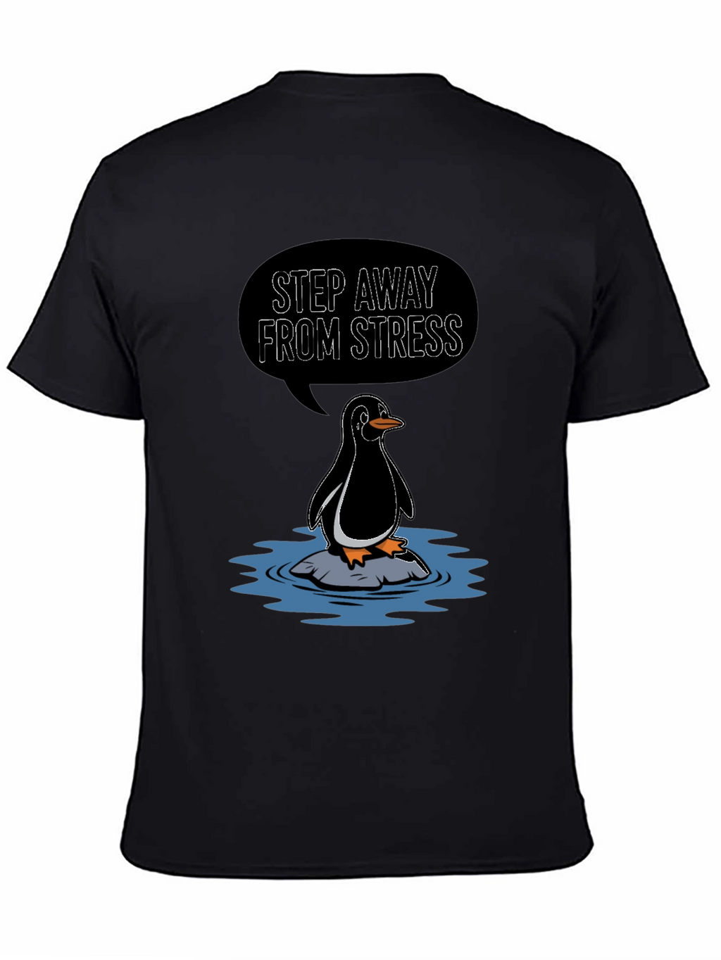 Step Away From Stress Penguin Graphic Tee