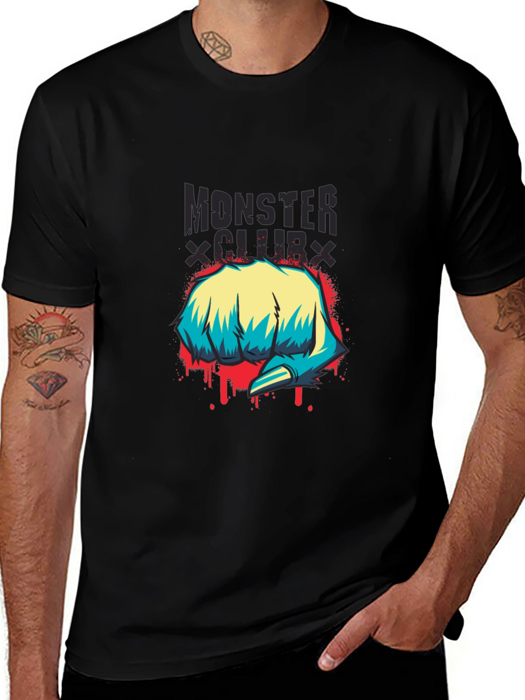 Monster Club Graphic Print T-Shirt