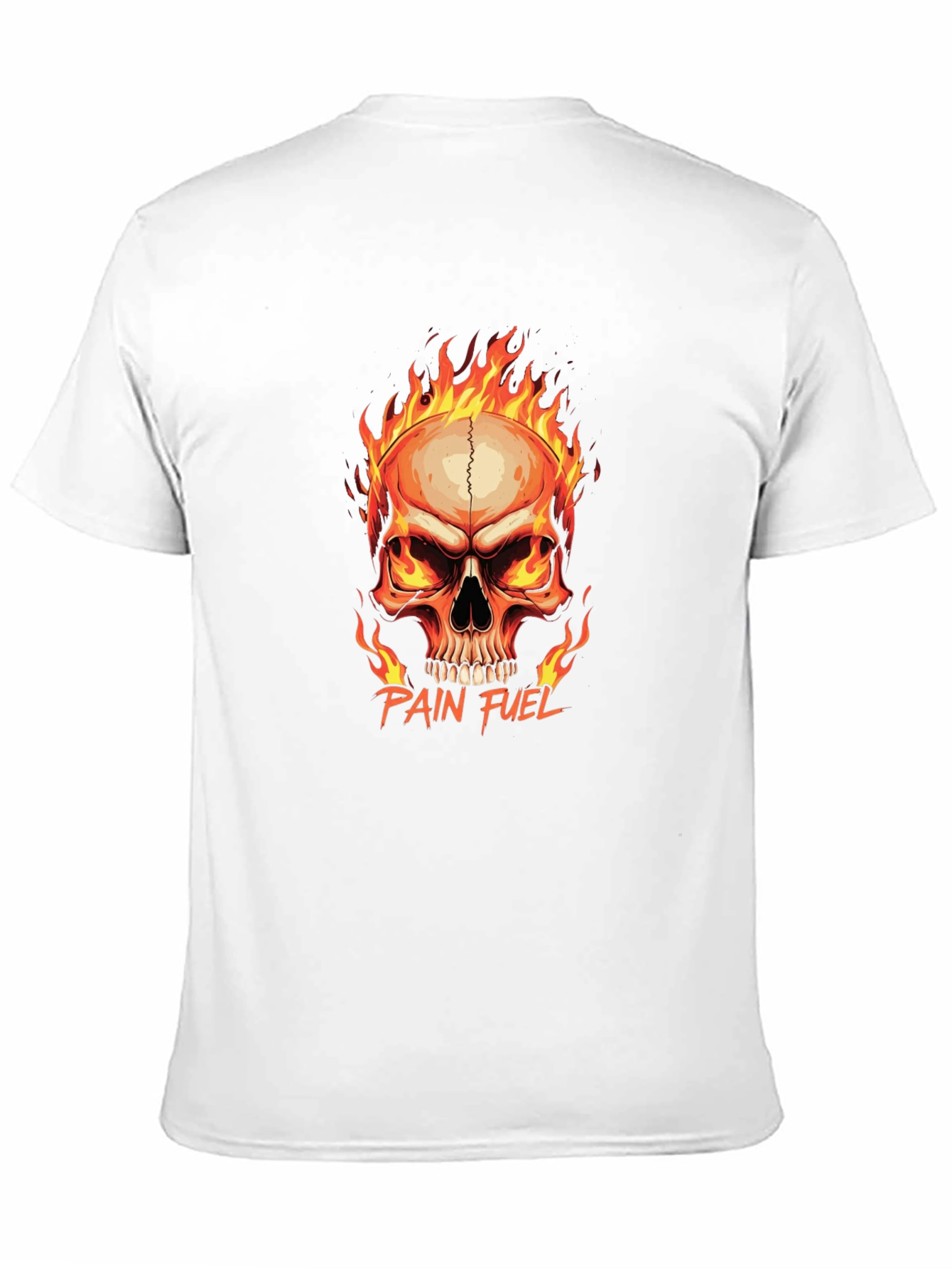 Pain Fuel Skull Graphic Tee - Black Cotton T-Shirt