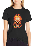 Pain Fuel Skull Graphic Tee - Black Cotton T-Shirt