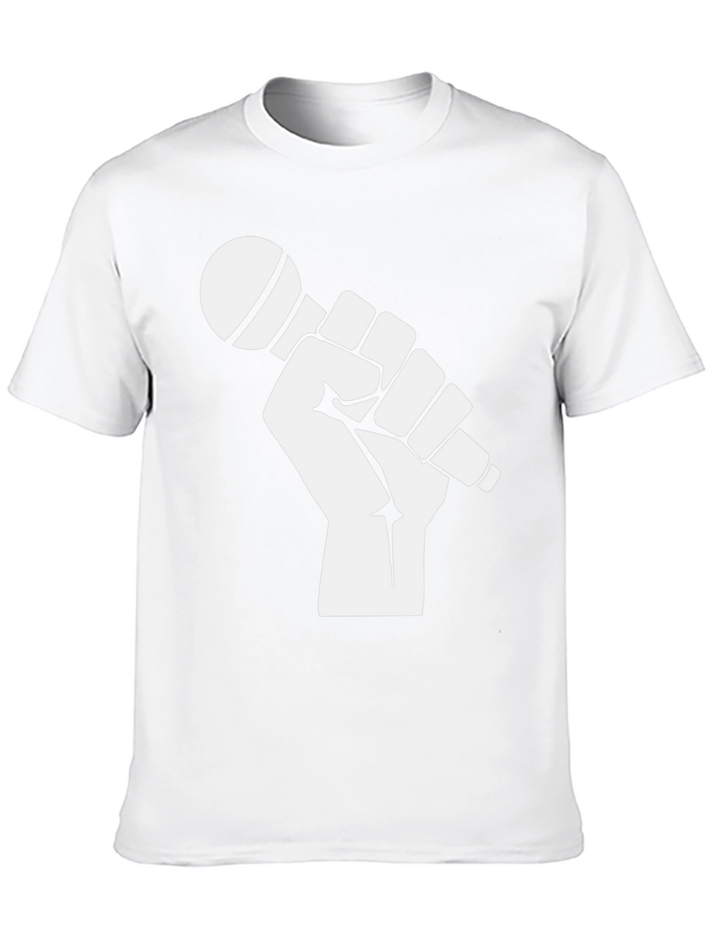 Mic Check T-Shirt - Black Cotton Graphic Tee