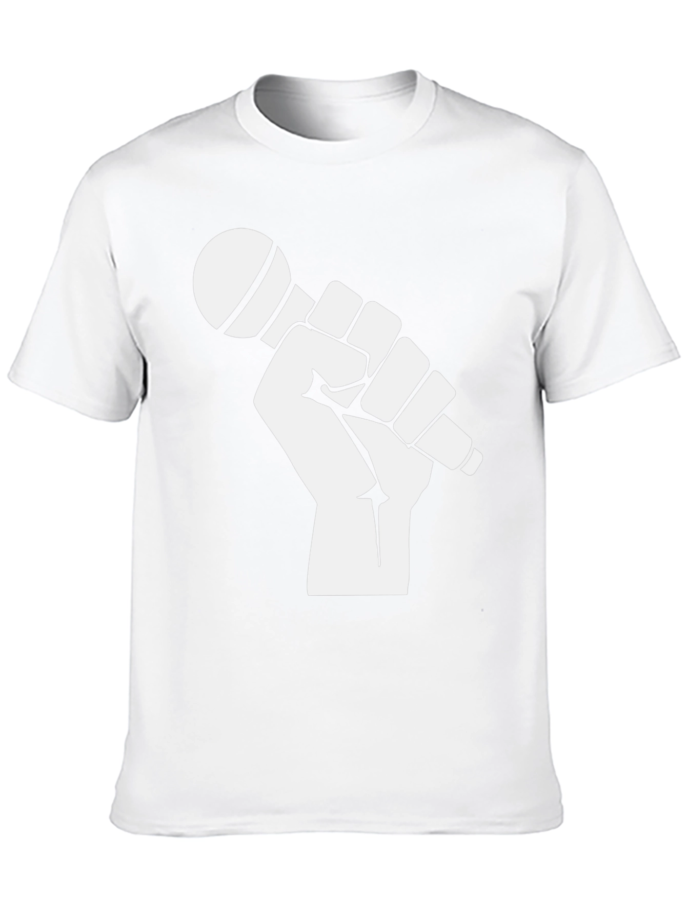 Mic Check T-Shirt - Black Cotton Graphic Tee
