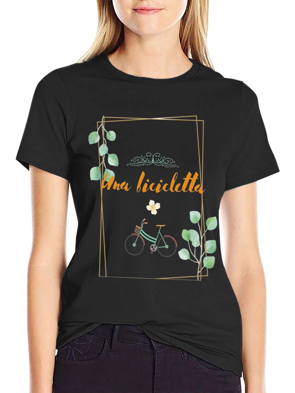 Stylish Una Bicicletta Graphic Tee
