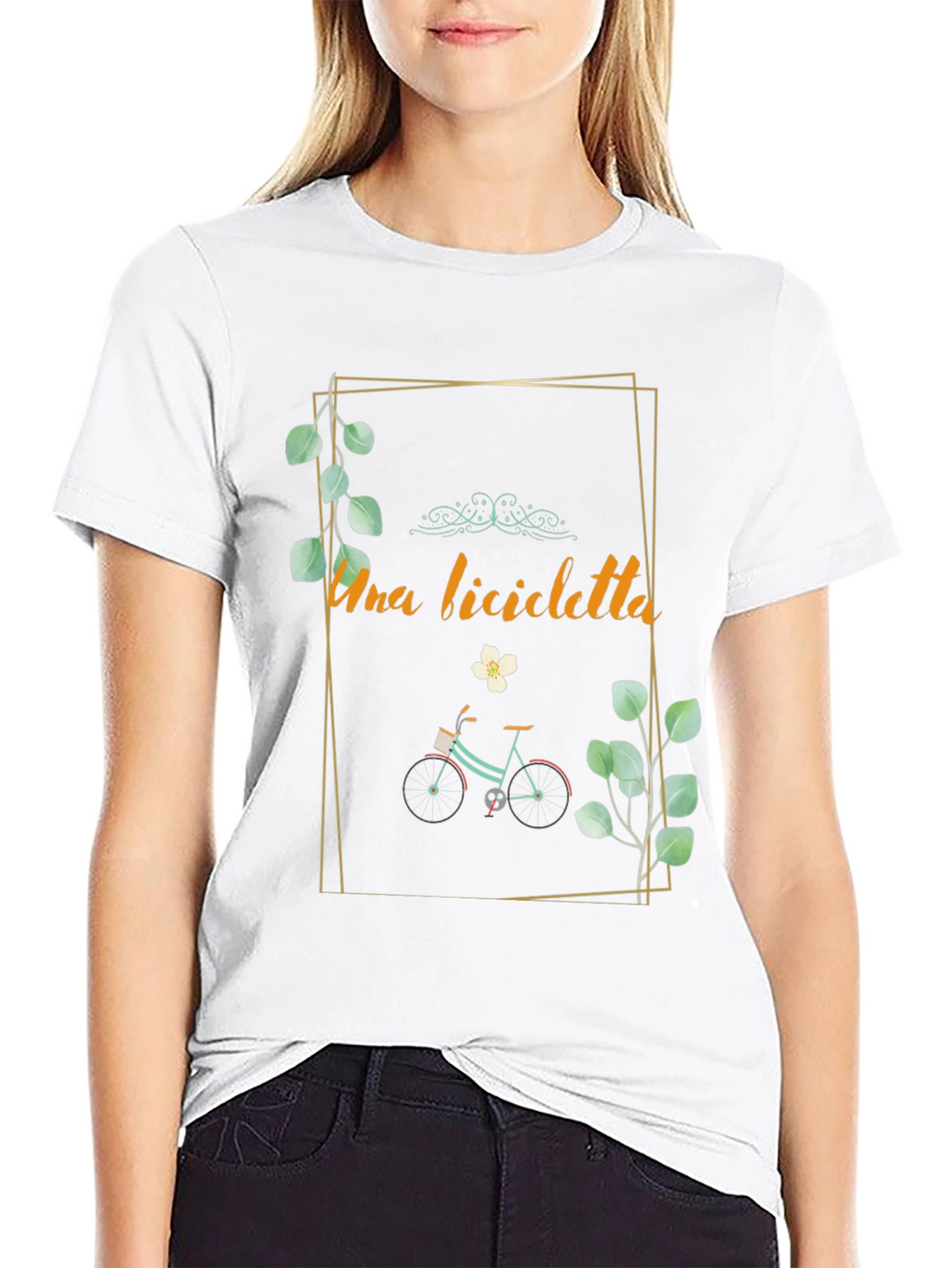 Stylish Una Bicicletta Graphic Tee