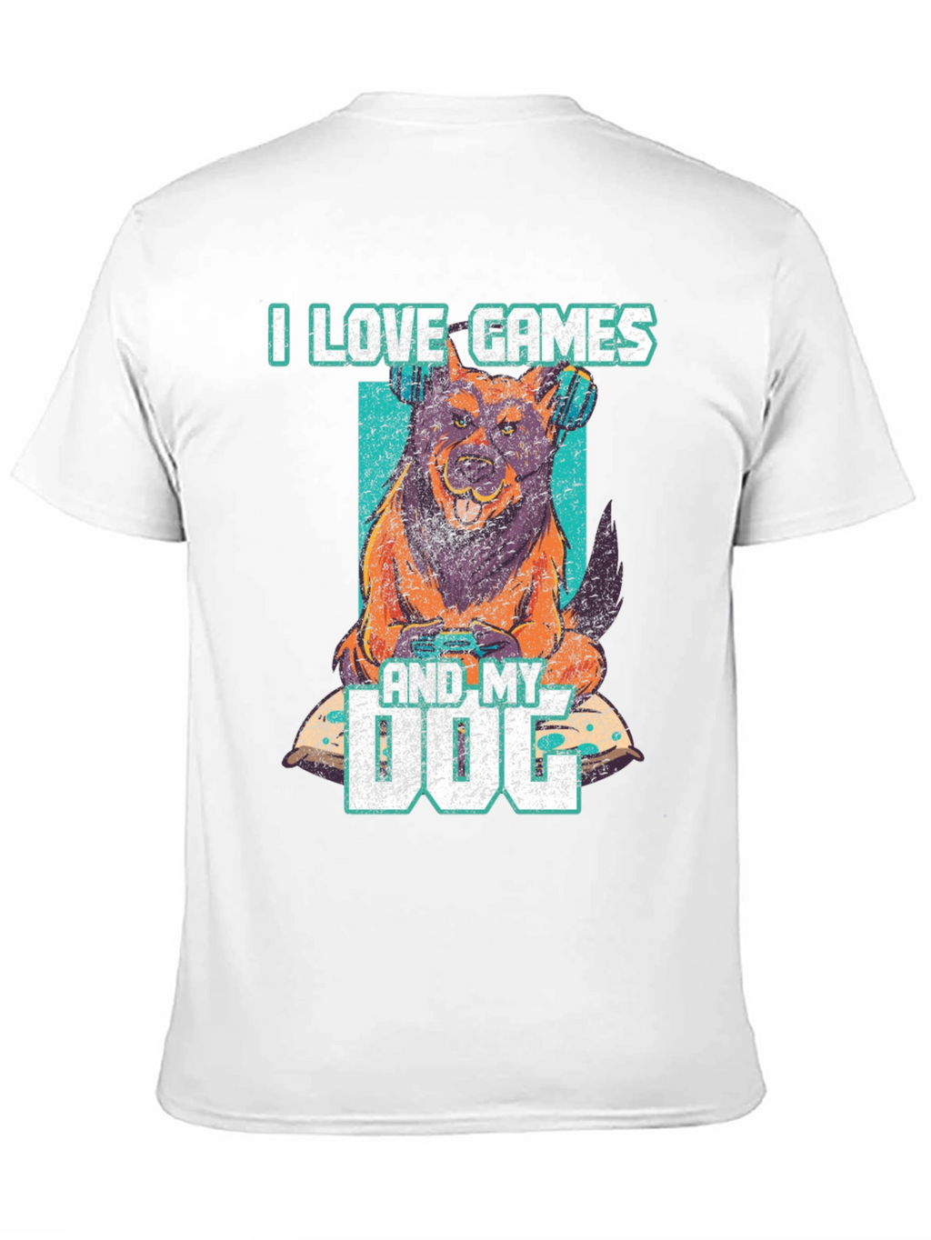 I Love Games & My Dog Graphic T-Shirt