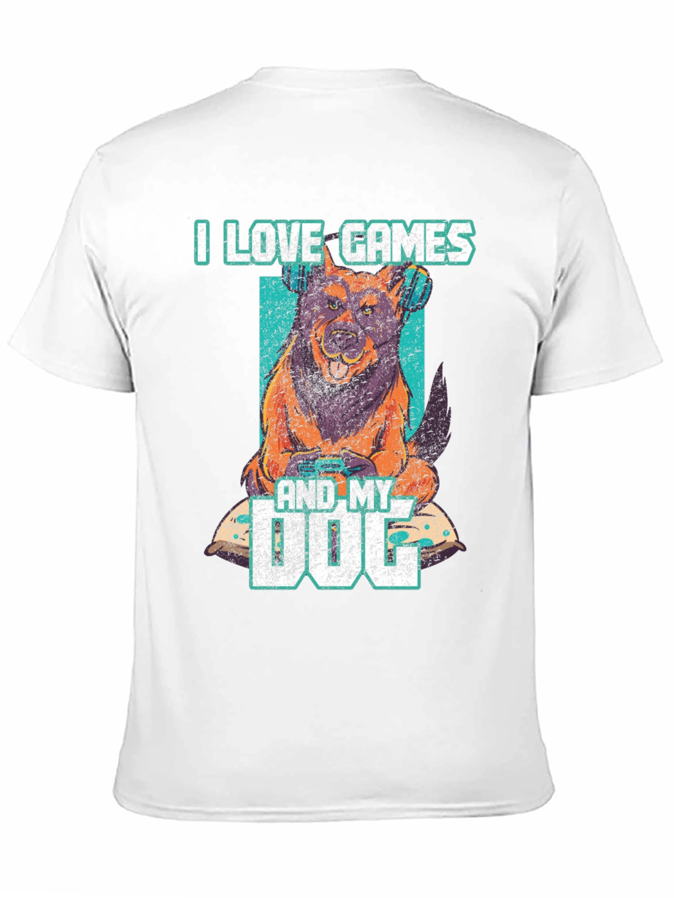 I Love Games & My Dog Graphic T-Shirt