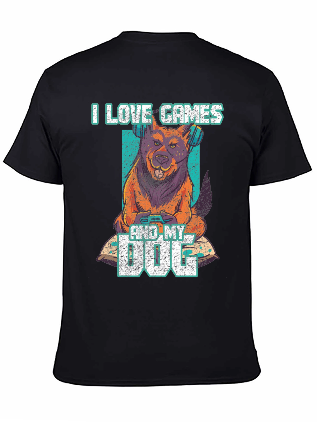 I Love Games & My Dog Graphic T-Shirt