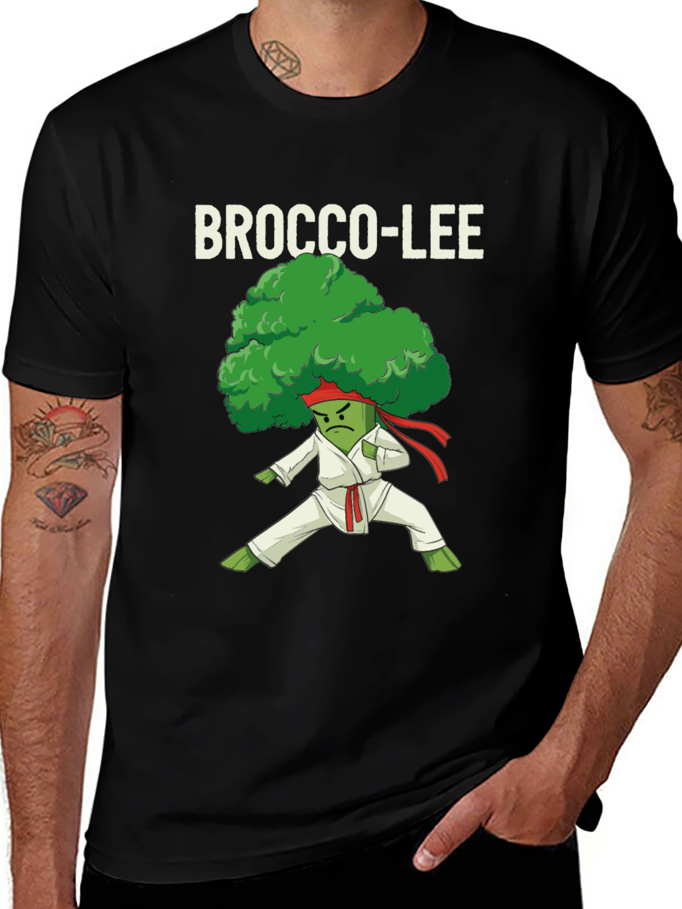 Brocco-Lee Karate T-Shirt - Funny Vegan Tee