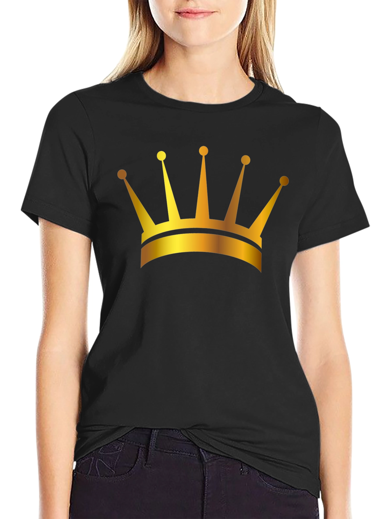 Golden Crown Black T-Shirt