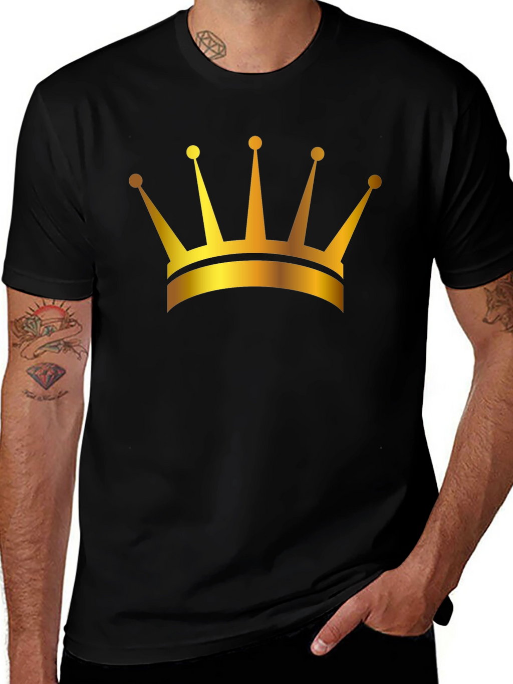 Golden Crown Black T-Shirt
