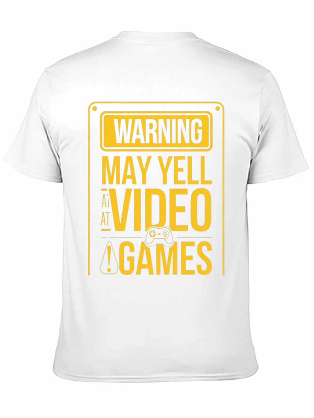 Warning May Yell at Video Games Black T-Shirt