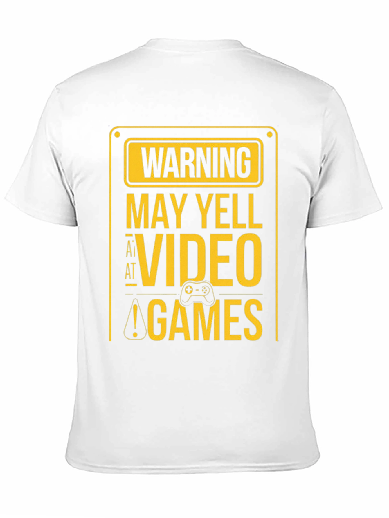 Warning May Yell at Video Games Black T-Shirt