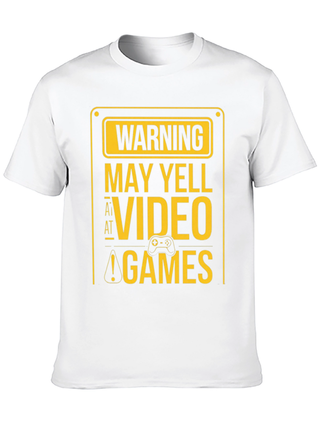 Warning May Yell at Video Games Black T-Shirt