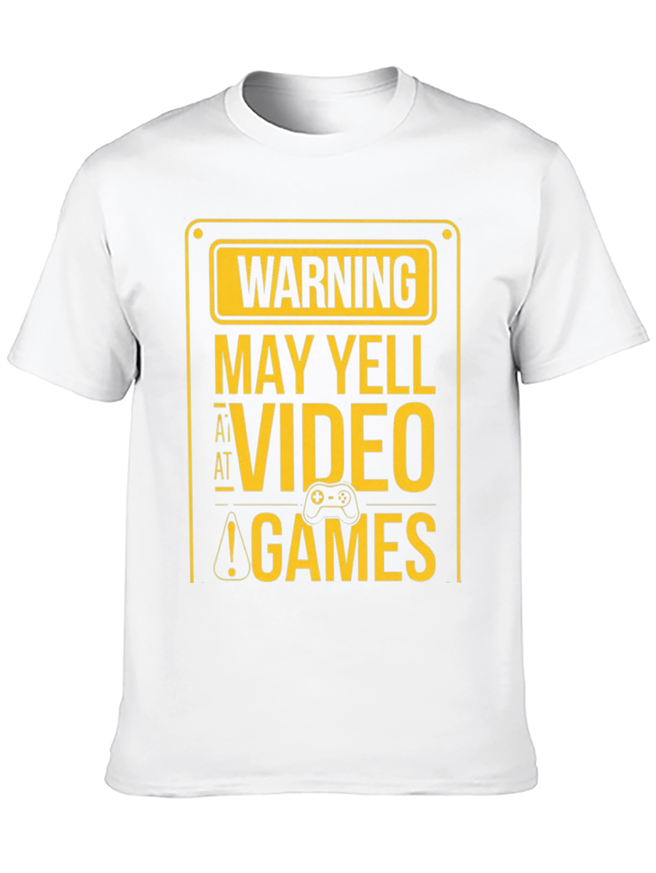 Warning May Yell at Video Games Black T-Shirt